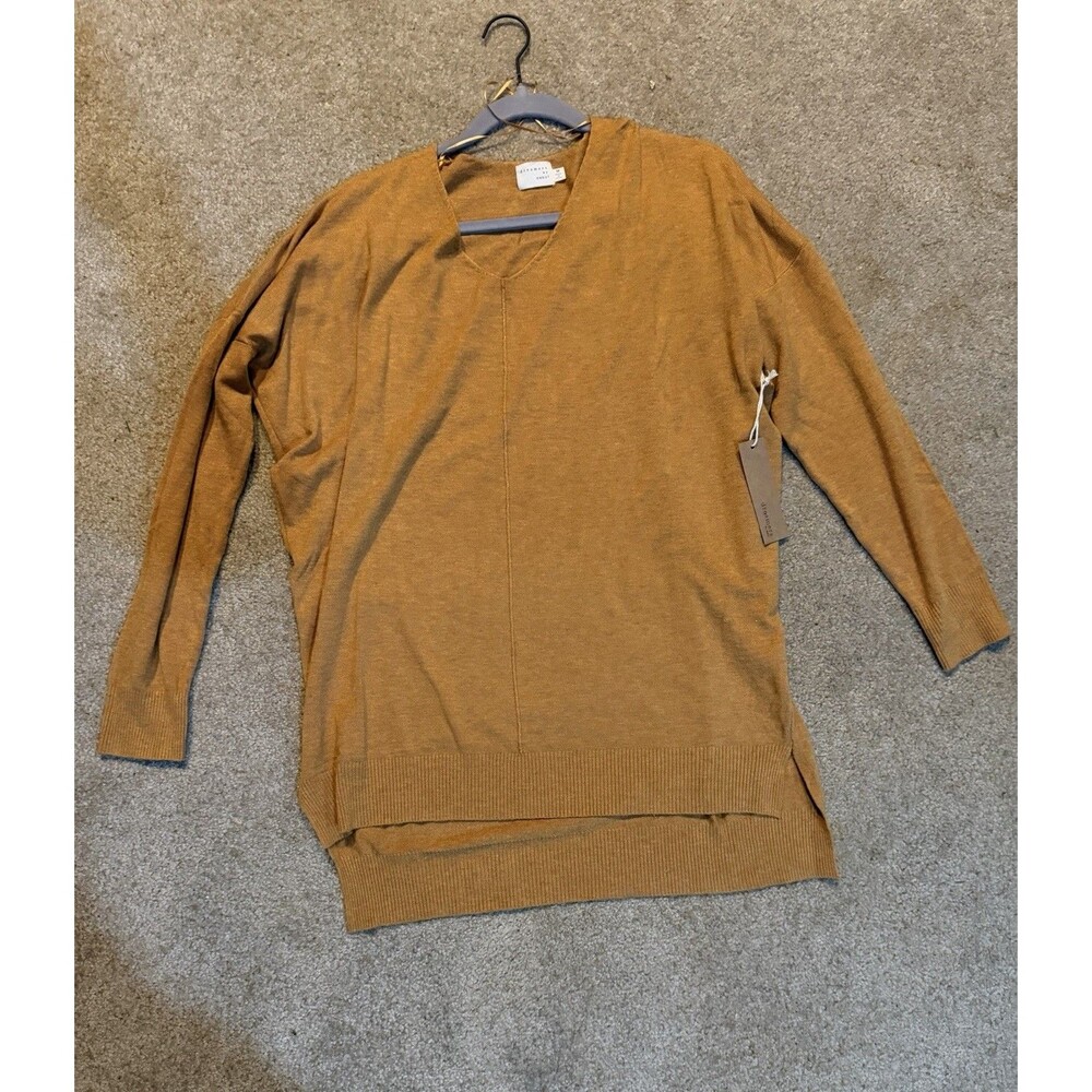 Womens Dreamers By Debut Long Sleeve Sweater Blouse Mustard Yellow Size Med. NWT